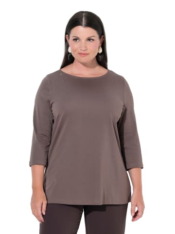 Ulla Popken Shirt in dunkles taupe