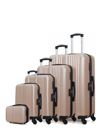 Hero 5 tlg. Kofferset LIPARI-U in Beige (95L/64L/37L/26L/9L)