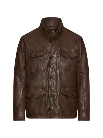 Camel Active Lederjacke mit Innenaschen in Braun