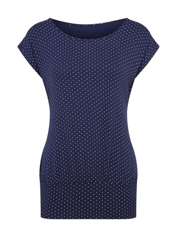 LASCANA Longshirt in marine-gepunktet