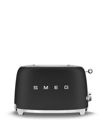 Smeg 2-Schlitz-Toaster 50' s Retro Style in Matt Schwarz