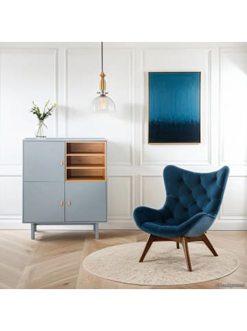 home24 Kommode LINDALE - Breite 100 cm in Blaugrau