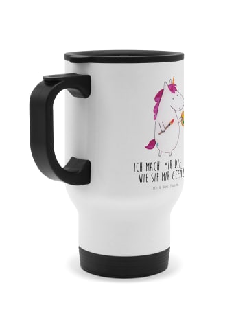 Mr. & Mrs. Panda Trinkbecher Einhorn Künstler mit Spruch in Weiß