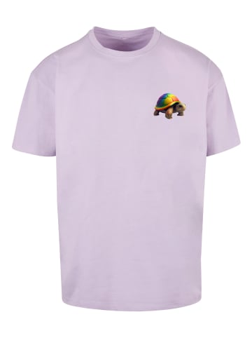 F4NT4STIC Heavy Oversize T-Shirt Rainbow Turtle OVERSIZE TEE in lilac