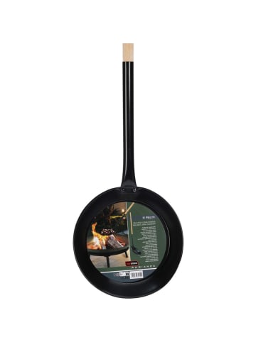 Ambiance Bratpfanne für ein Lagerfeuer mit langem Griff in Schwarz, 17 x 25 x 115 cm