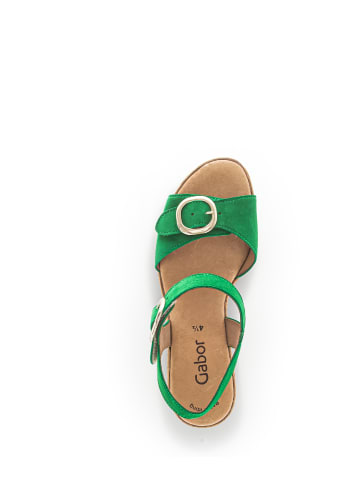 Gabor Fashion Plateau Sandale in grün
