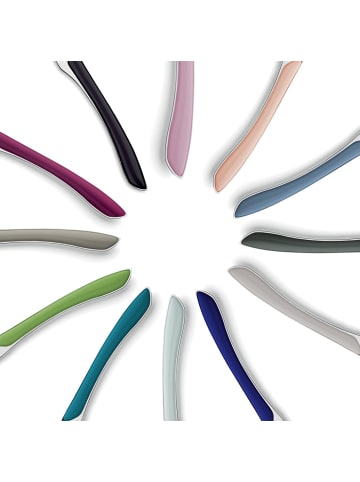 Kuppels 6-tlg. Kuchengabel Set PRISMA in hellgrau glänzend