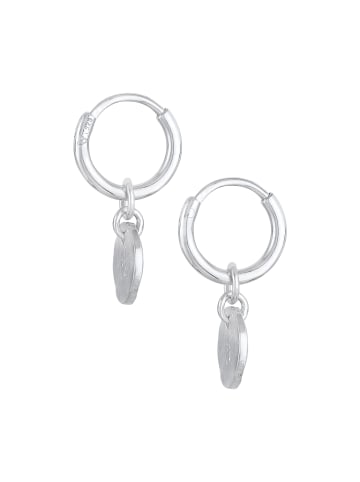 Elli Ohrringe 925 Sterling Silber Geo, Kreis, Plättchen in Silber