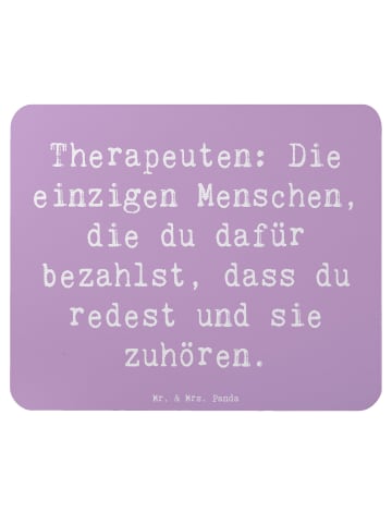 Mr. & Mrs. Panda Mauspad Spruch Wunderbare Therapeutin mit Spruch in Lavendeltraum