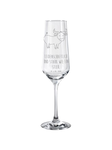 Mr. & Mrs. Panda Glas Sternzeichen Stier mit Spruch in Transparent