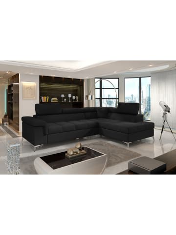 MF Design Eduardo Recamiere Rechts in Schwarz -  (L) 202 x (B) 275 x (H) 88 cm
