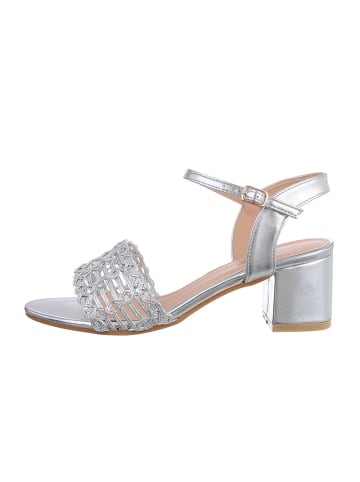 Ital-Design High-Heel Sandalette in Silber