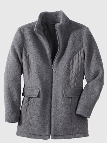 Sieh an! Bouclé-Jacke in anthrazit