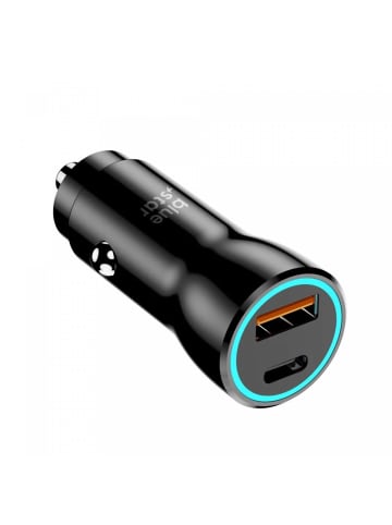 BlueStar 25W Autoladegerät (PD, QC 3.0, AFC) USB-C-Anschluss in Schwarz