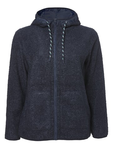 VIA APPIA DUE  Jacke Sportive Kapuzensweatjacke in unifarbenem Design in marine