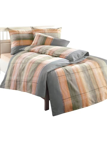 Dyckhoff Weichfrottier Kissenbezug in grau-apricot