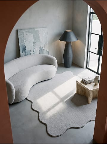 KADIMA DESIGN Teppich Hochflor Uni rutschhemmend weich wohnlich Wohnzimmer in Grau