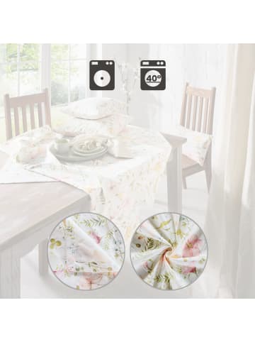 Erwin Müller Baumwollmischung Tischläufer in rosé-grün