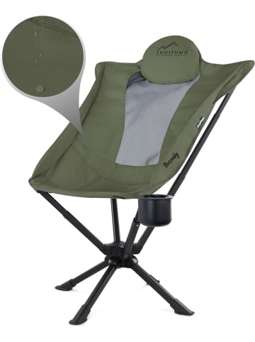 Normani Outdoor Sports Campingstuhl mit Getränkehalter Burnaby in Oliv