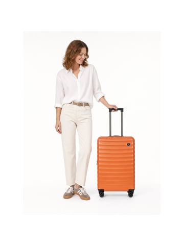 BRIC`s Nausicaa 4 Rollen Trolley M 69.5 cm mit Dehnfalte orange