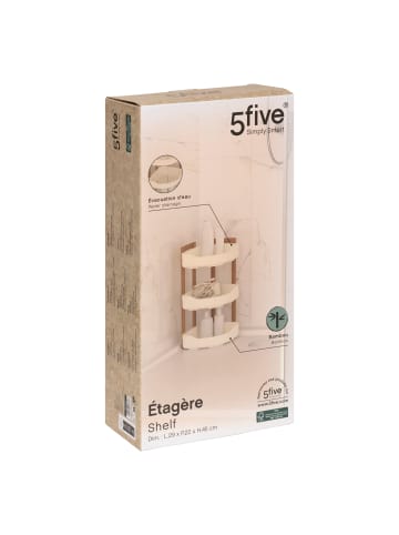 5five Simply Smart Eck-Duschorganizer stehend NATUREO in Weiß, 29 x 22 x 45 cm
