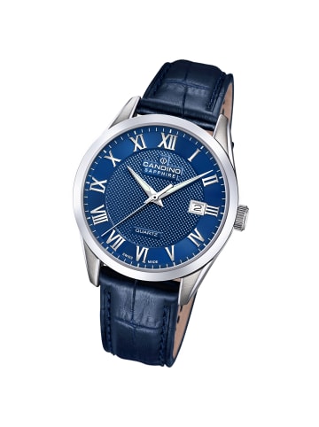 Candino Analog-Armbanduhr Candino Classic blau groß (ca. 41mm)