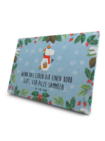Mr. & Mrs. Panda Tee Adventskalender Einhorn Pilz mit Spruch in Eisblau