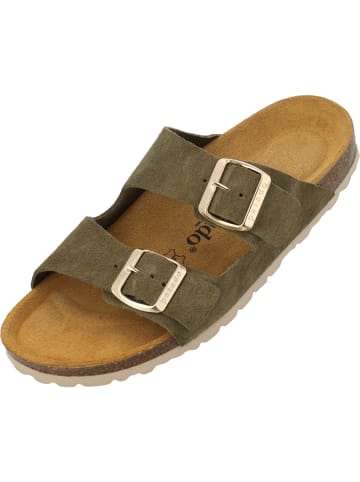 Palado Pantoletten Korfu Suede Premium Leather in Khaki