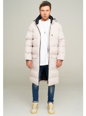 behype Wintermantel LONGLINE PUFFER PARKA in beige