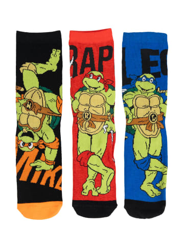 Teenage Mutant Ninja Turtles 5er Pack Teenage Mutant Ninja Turtles Socken Sneaker Strümpfe in Mehrfarbig