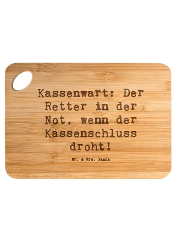 Mr. & Mrs. Panda Servierbrett Spruch Kassenwart Held mit Spruch in Braun