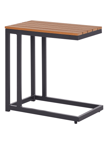 Beliani Beistelltisch MESSINA in Braun/Schwarz - (W) 35 x (H) 59 x (L) 60 cm