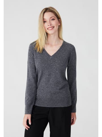 Style Republic Kaschmirpullover V-Neck in grey melange
