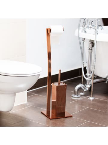 WC Garnitur in Kupfer - (B)20 x (H)71 x (T)20 cm