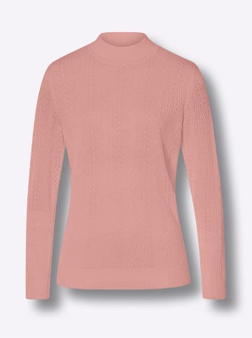 Sieh an! Stehkragenpullover in rosenquarz