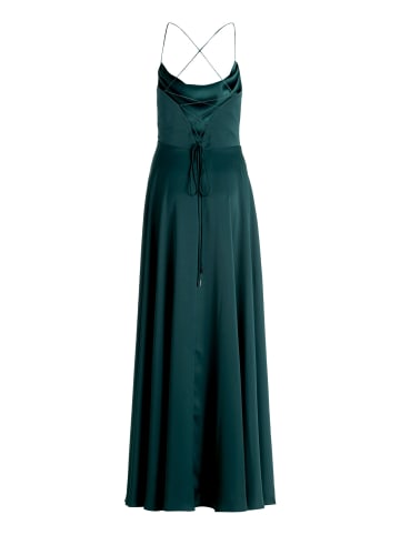 Vera Mont Abendkleid mit Wasserfallausschnitt in Dusty Slate