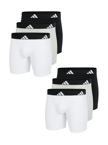 adidas Boxer Active Flex Cotton in schwarz, weiß, grau