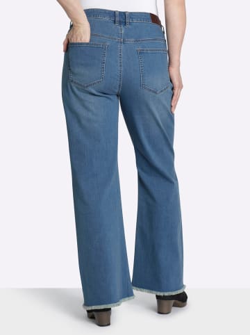 sheego Bootcut-Jeans in blue-bleached