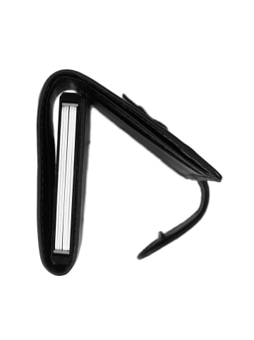 The Chesterfield Brand Leicester Kreditkartenetui RFID Schutz Leder 7 cm in schwarz