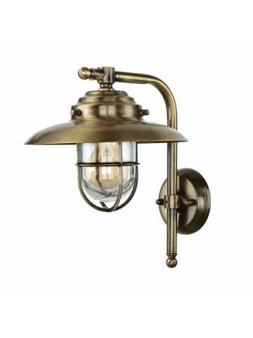 Licht-Erlebnisse Außen Wandlampe (H)30 cm in Messing AntikMessing Antik