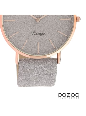 Oozoo Analog-Armbanduhr Oozoo Vintage Series grau groß (ca. 40mm)