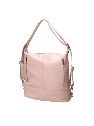 Viola Castellani Konvertierbare Schultertasche zum Rucksack in LIGHT PINK