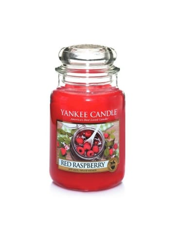 Yankee Candle Duftkerze im Glas groß Raspberry in Rot