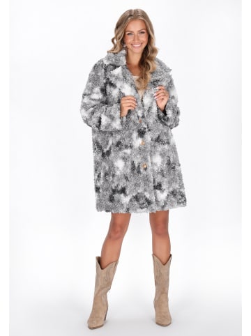 IZIA Women Coat in grey multicolor