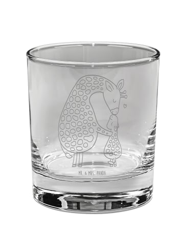 Mr. & Mrs. Panda Whiskey Glas Giraffe Kind ohne Spruch in Transparent