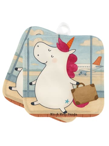 Mr. & Mrs. Panda Topfhandschuh Einhorn Koffer Design ohne Spruch in Weiß