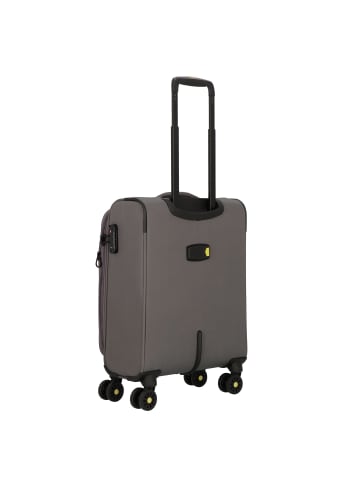 D&N Travel Line 9704 4 Rollen Kabinentrolley S 55 cm mit Dehnfalte grey