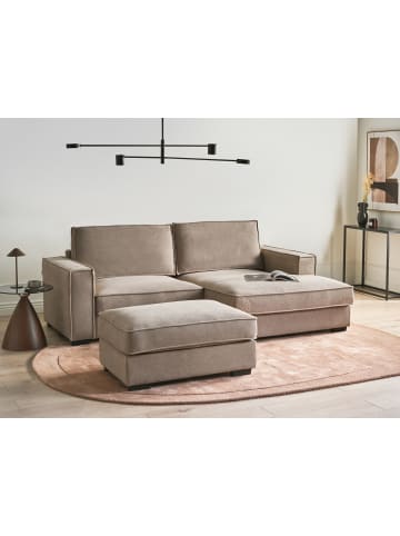 Beliani 2-tlg Ecksofa KOLDING in Beige/Schwarz