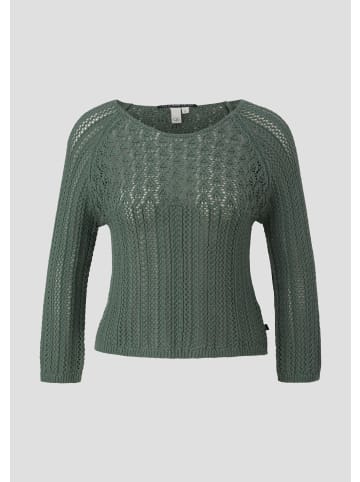 QS Strickpullover in 7816_tannengrün