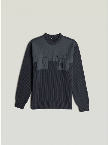G-Star Raw Woven Mix Knit Pullover india ink